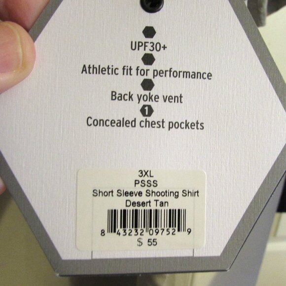 NWT PNUMA HECKLER & KOCH Tan Short Sleeve Shooting Shirt Size 3XL - Picture 5 of 5